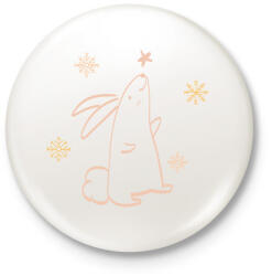 printfashion Karácsonyi nyuszi rajz - Kitűző, hűtőmágnes - Fehér (5684820)