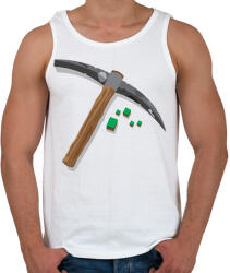 printfashion Minecraft bányász - Férfi atléta - Fehér (14570943)