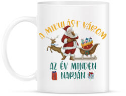 printfashion A mikulást várom - Bögre - Fehér (9623843)