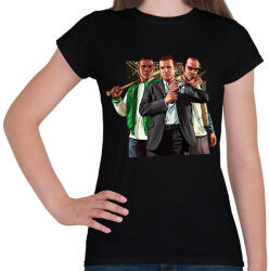 printfashion GTA karakterek #2 - Női póló - Fekete (14528888)