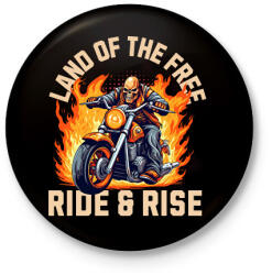 printfashion Motoros szabadság - Kitűző, hűtőmágnes - Fekete (13908715)