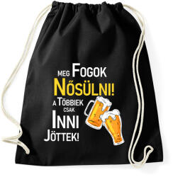 printfashion Meg fogok nősülni - Sportzsák, Tornazsák - Fekete (13542317)