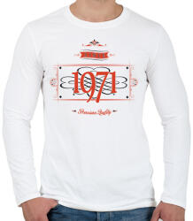 printfashion since-1971-red-black - Férfi hosszú ujjú póló - Fehér (528887)