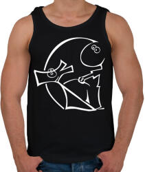 printfashion Kőbányai-Kutyasuli fehér-vektor - Férfi atléta - Fekete (1073075)