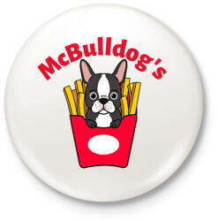 printfashion mcbulldog - Kitűző, hűtőmágnes - Fehér (10883295)