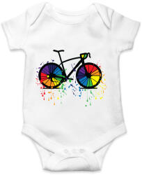 printfashion Színes bicikli - Baba Body - Fehér (1330020)
