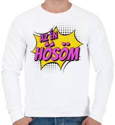 printfashion Az én hősöm - Férfi pulóver - Fehér (4209641)