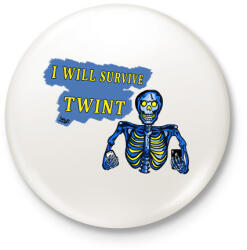 printfashion Twint - Kitűző, hűtőmágnes - Fehér (15611581)