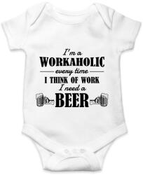 printfashion I'm a workaholic - Baba Body - Fehér (7449065)