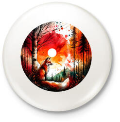 printfashion Cuki erdei róka - Kitűző, hűtőmágnes - Fehér (15378941)