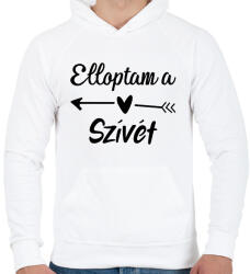 printfashion Elloptam a szívét - páros 1 - Férfi kapucnis pulóver - Fehér (6066514)