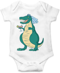 printfashion Lánybúcsús dínó - Baba Body - Fehér (13983813)