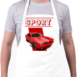 printfashion Sport autó - Kötény - Fehér (4907595)