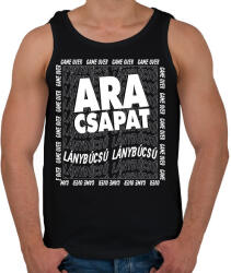 printfashion Ara csapat -Lánybúcsú - Férfi atléta - Fekete (7263222)
