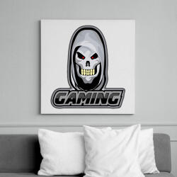 printfashion Gamer koponya - Vászonkép - Fehér (6626482)
