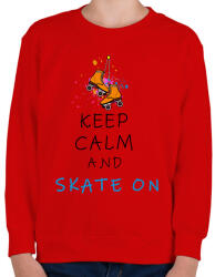 printfashion SKATE ON - Gyerek pulóver - Piros (1986683)