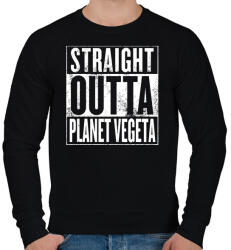 printfashion Dragonball straight outta Planet Vegeta - Férfi pulóver - Fekete (1109091)