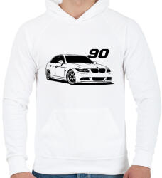 printfashion Bmw E90 - Férfi kapucnis pulóver - Fehér (14790823)