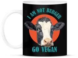 printfashion Go vegan - Bögre - Fekete (8149842)
