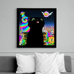 printfashion Catnip for a little cat - Vászonkép - Fekete (13797368)