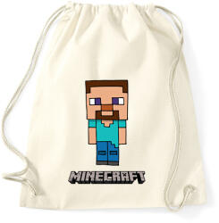 printfashion Minecraft - Steve - Sportzsák, Tornazsák - Natúr (2446511)