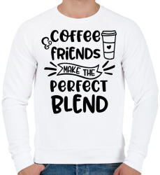 printfashion Coffee Friends - Férfi pulóver - Fehér (2283575)