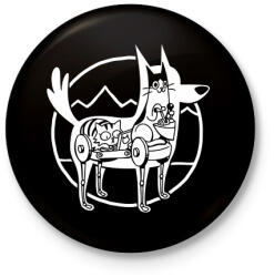 printfashion Doggo belülről - Kitűző, hűtőmágnes - Fekete (3099897)