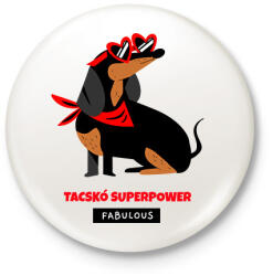 printfashion TACSKO - Kitűző, hűtőmágnes - Fehér (11507354)