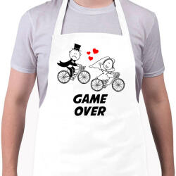 printfashion Legénybúcsú - GAME OVER - Kötény - Fehér (4903792)