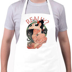 printfashion Really? -Alfons Mucha - Kötény - Fehér (7087483)