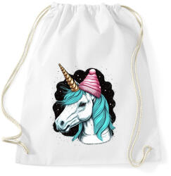 printfashion Unikornis sapkában - Sportzsák, Tornazsák - Fehér (12471796)