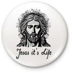 printfashion jesus its life - Kitűző, hűtőmágnes - Fehér (15478881)