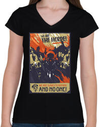 printfashion Mi vagyunk a Horda - Női V-nyakú póló - Fekete (1755471)