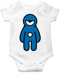 printfashion Kontraszt Küklopsz (kék) - Baba Body - Fehér (4721846)