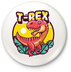 printfashion dino - Kitűző, hűtőmágnes - Fehér (15323077)