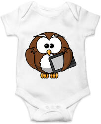 printfashion Értelmiségi bagoly - Baba Body - Fehér (10342212)