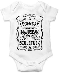 printfashion A legendák májusban születnek - Baba Body - Fehér (2452298)