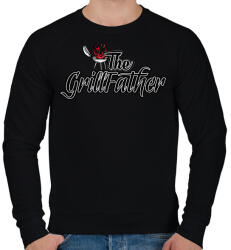 printfashion The Grillfather - Férfi pulóver - Fekete (13672537)