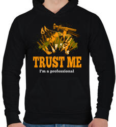 printfashion trust me - Férfi kapucnis pulóver - Fekete (2371582)