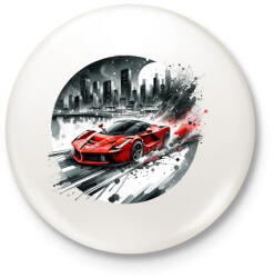printfashion Ferrari - Kitűző, hűtőmágnes - Fehér (15535686)