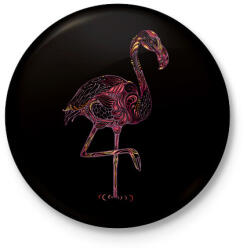 printfashion Falmingós póló - Kitűző, hűtőmágnes - Fekete (3095110)