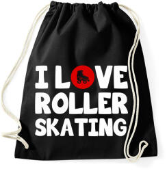 printfashion I love roller skating - Sportzsák, Tornazsák - Fekete (2565092)