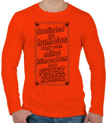 printfashion Fikusz Kukisz - Férfi hosszú ujjú póló - Narancs (6097509)
