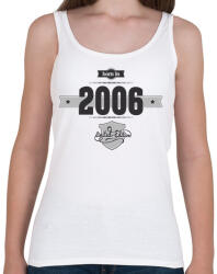 printfashion born-in-2006-(dark&lightgrey) - Női atléta - Fehér (476651)