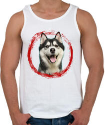 printfashion husky kutyus - férfi - Férfi atléta - Fehér (15318829)