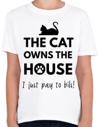 printfashion A ház a macskáé2 - Gyerek póló - Fehér (1697535)