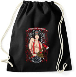 printfashion Szexi tűzoltó csaj - Sportzsák, Tornazsák - Fekete (46027)