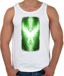 printfashion Szivárvány Híd - zöld - Férfi atléta - Fehér (16005117)