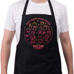 printfashion Ne aggódj, igyál kávét! - Kötény - Fekete (4933591)