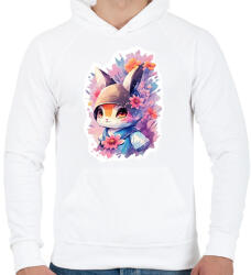 printfashion Nyuszi - Férfi kapucnis pulóver - Fehér (13558572)